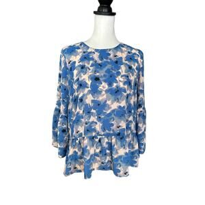 J. Crew Factory Long Sleeve Top Pink Blue Small